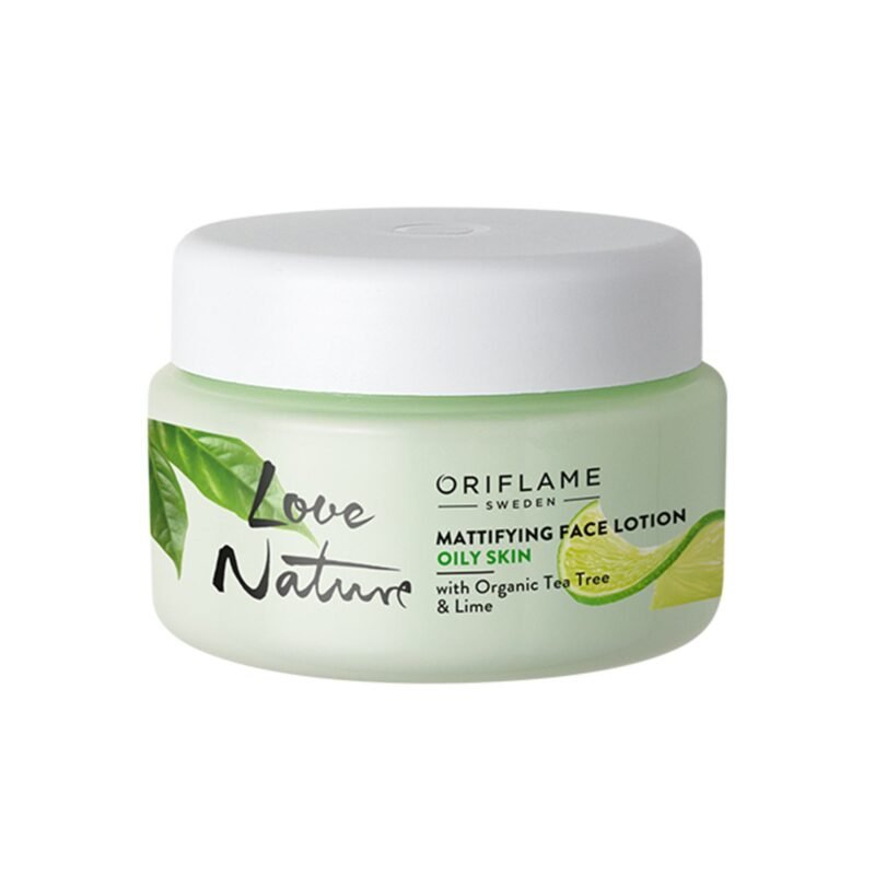 Mattifying Face Lotion with Organic Tea Tree & Lime ( 50 ml ) - Image 3