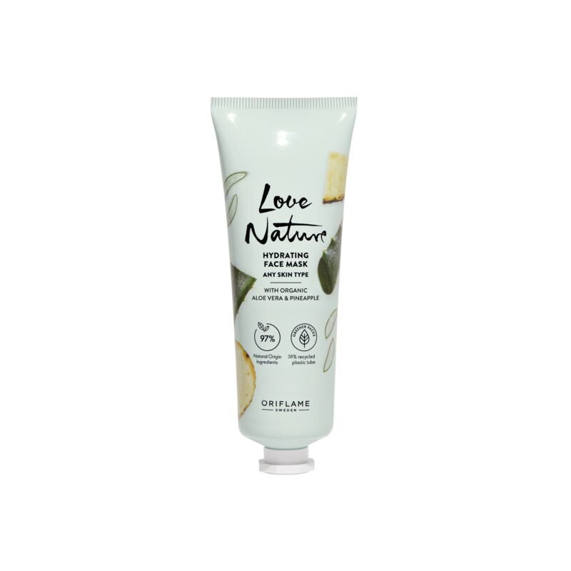 Hydrating Face Mask with Organic Aloe Vera & Pineapple ( 75 ml ) - Image 3