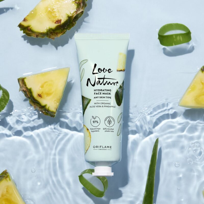 Hydrating Face Mask with Organic Aloe Vera & Pineapple ( 75 ml ) - Image 6